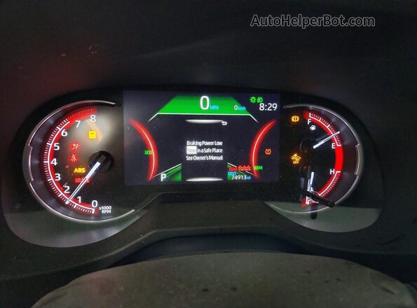 2T3S1RFV3NW260554 2022 TOYOTA RAV4 White Вид щитка приладів