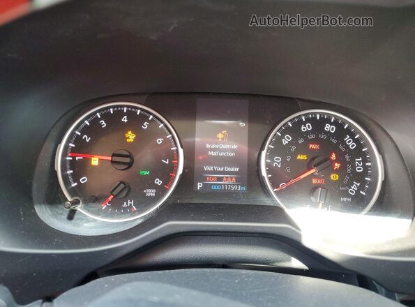 2T3W1RFV2NW203845 2022 TOYOTA RAV4 Gray Widok zestawu wskaźników