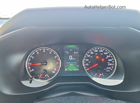 2T3W1RFV7LW060937 2020 TOYOTA RAV4 Black ხელსაწყოთა პანელის ხედი