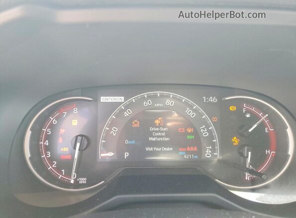 2T3W1RFV8SC334033 2025 TOYOTA RAV4 Gray Սարքավորումների վահանակի տեսք