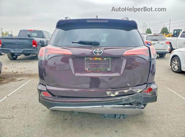 2T3WFREV2HW331820 2017 TOYOTA RAV4 Burgundy უკანა ხედი