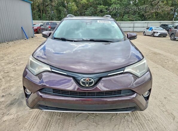 2T3WFREV9HW338876 2017 TOYOTA RAV4 Purple Front view