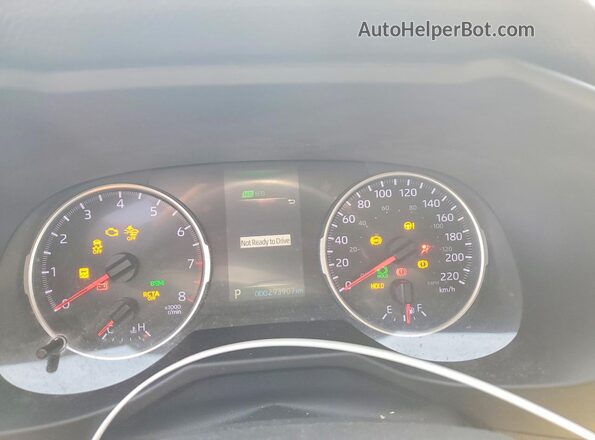 2T3Z1RFV3KC010193 2019 TOYOTA RAV4 White Вид щитка приладів