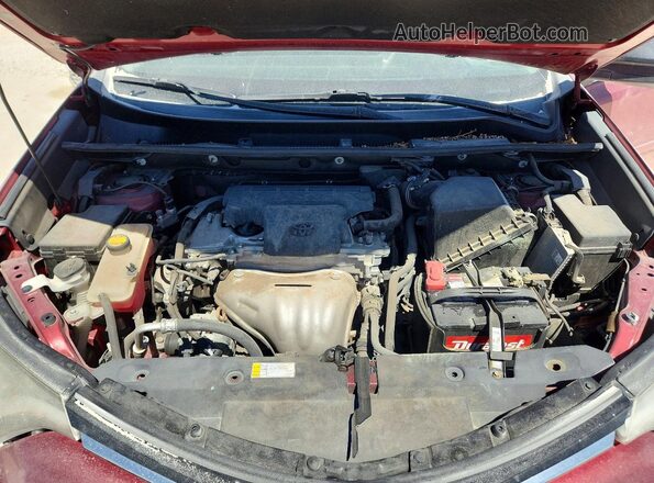 2T3ZFREV9JW489025 2018 TOYOTA RAV4 Красный Вид задней части салона
