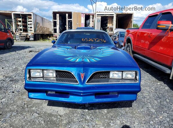 2W87Z8N120623 1978 PONTIAC TRANS Blue წინა ხედი