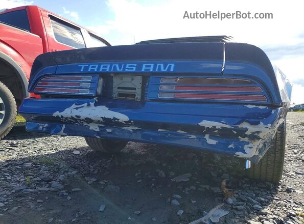 2W87Z8N120623 1978 PONTIAC TRANS Blue ძრავის განყოფილების ხედი