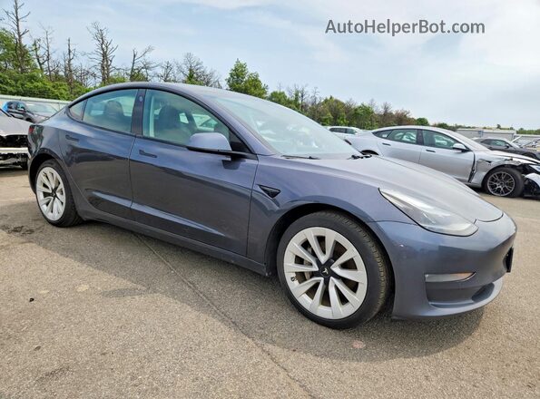 5YJ3E1EB0MF975071 2021 TESLA MODEL Серый Вид спереди