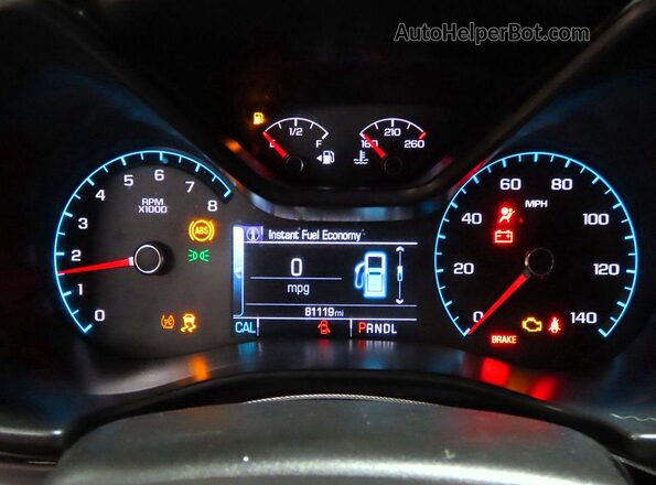 1GTG5CEN2J1297063 2018 GMC CANYON Gray Вид щитка приладів