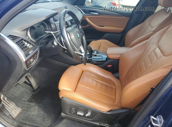 5UXTR9C51JLD72091 2018 BMW X3 Blue წინა პანელის ხედი