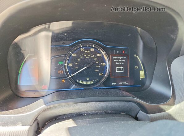 KMHC65LC8HU050336 2017 HYUNDAI IONIQ Gray Widok tylnych siedzeń