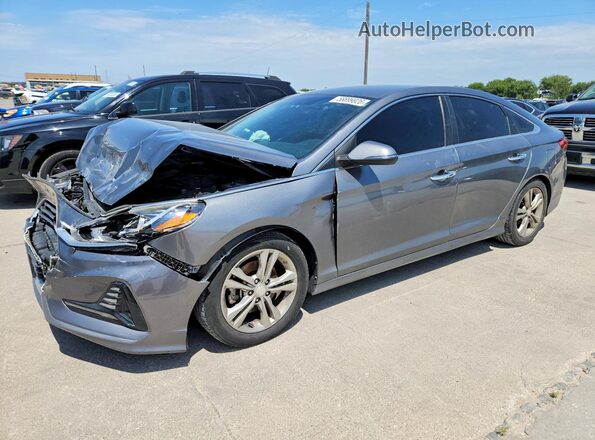 5NPE34AF4JH649232 2018 HYUNDAI SONATA Gray Tył lewy
