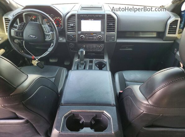 1FTFW1RG5KFA62332 2019 FORD F150 Blue Вид щитка приладів