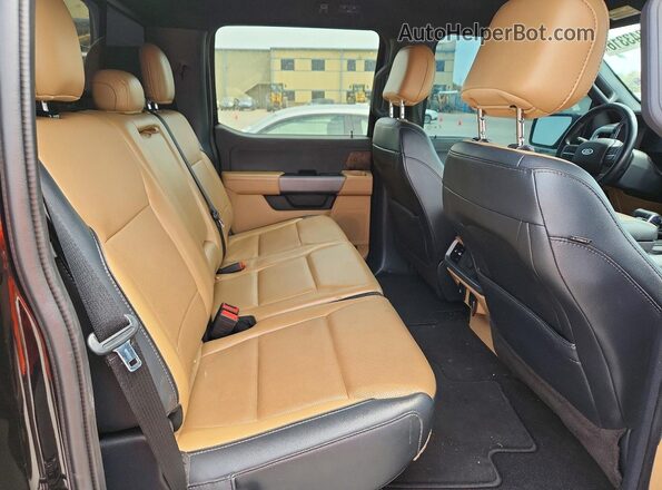 1FTFW1CD8MFB77511 2021 FORD F150 Black Rear interior view