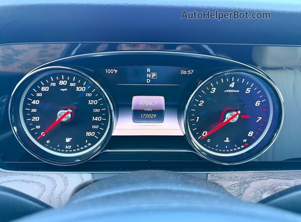 WDDZF4KBXHA036107 2017 MERCEDES-BENZ E-CLASS White Instrument cluster view