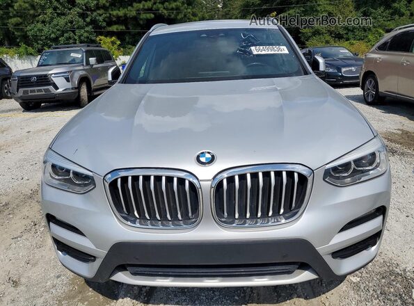 5UXTY3C08L9C92422 2020 BMW X3 Silver Widok z tyłu
