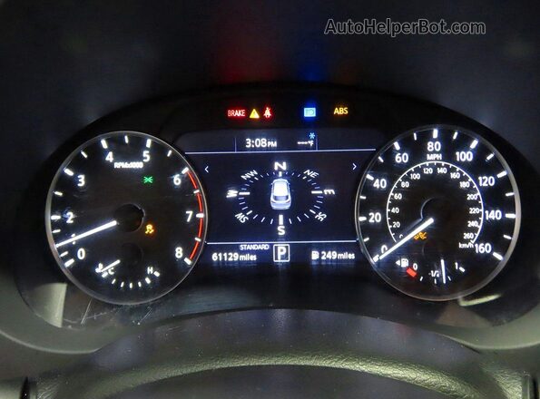 3PCAJ5M32KF132328 2019 INFINITI QX50 White Widok zestawu wskaźników