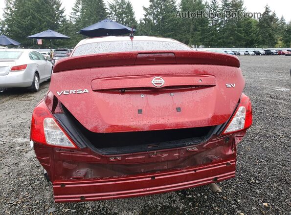 3N1CN7AP1KL879486 2019 NISSAN VERSA Red Вид салону спереду