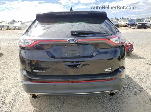2FMPK3J94GBC52975 2016 FORD EDGE Black წინა სალონის ხედი