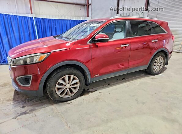 5XYPGDA30HG267722 2017 KIA SORENTO Red Rear left