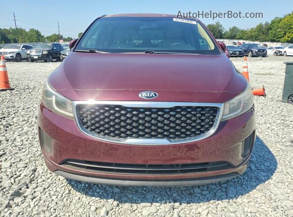KNDMB5C19G6163850 2016 KIA SEDONA Maroon Rear view