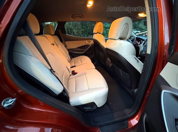 5XYZUDLB5GG377024 2016 HYUNDAI SANTA FE Red Вид задніх сидінь