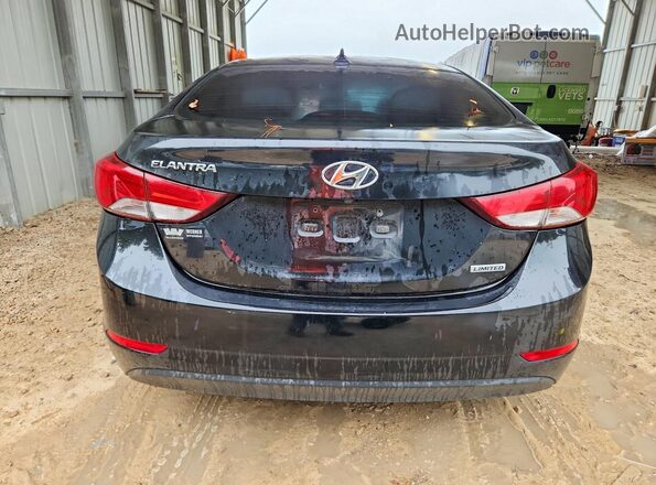 KMHDH4AE9GU629637 2016 HYUNDAI ELANTRA Black Вид салону спереду