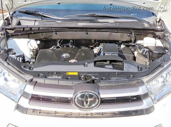 5TDZZRFH1KS300015 2019 TOYOTA HIGHLANDER White Առջևի վահանակի տեսք