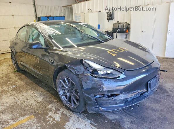 5YJ3E1EB7NF288655 2022 TESLA MODEL Black Front view