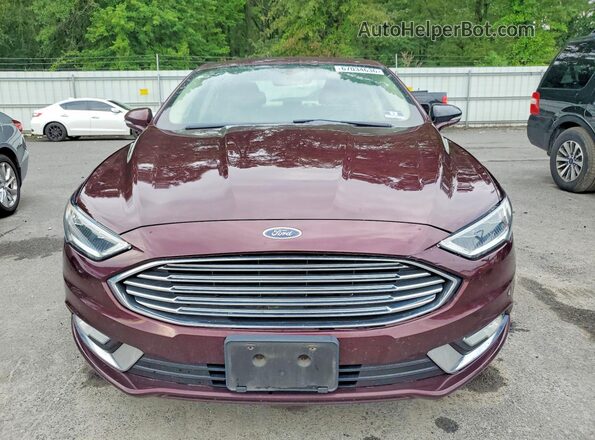 3FA6P0HD0HR332146 2017 FORD FUSION Maroon უკანა ხედი