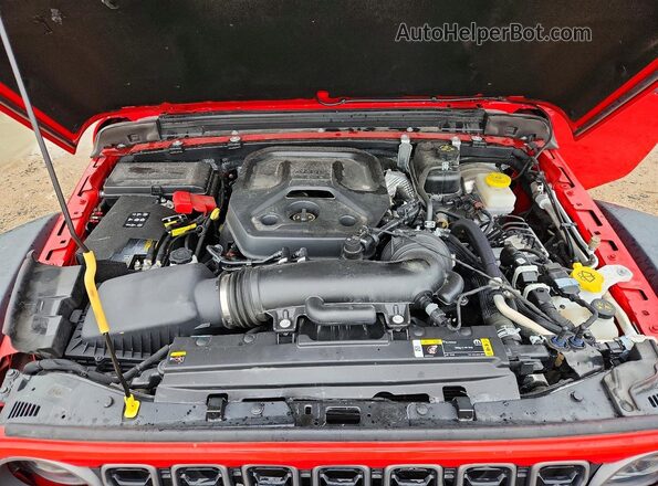1C4PJXFNXSW521461 2025 JEEP WRANGLER Red Engine compartment view