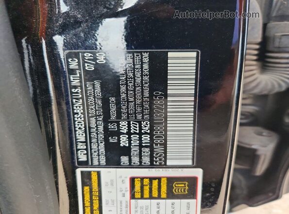 55SWF8DB8LU322859 2020 MERCEDES-BENZ C Black Панорамний вид салону 360°