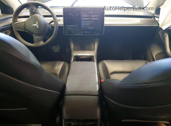 5YJ3E1EB7NF288655 2022 TESLA MODEL Black Instrument cluster view