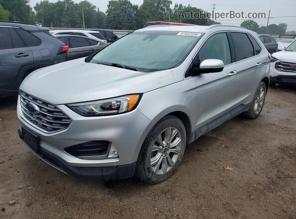 2FMPK4K94KBB53327 2019 FORD EDGE Silver Trasero izquierdo