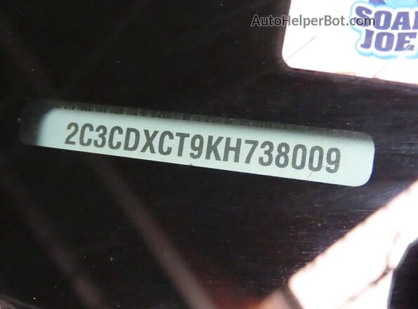 2C3CDXCT9KH738009 2019 DODGE CHARGER Gray Widok wnętrza z tyłu