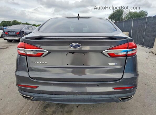 3FA6P0T97KR239778 2019 FORD FUSION Gray წინა სალონის ხედი