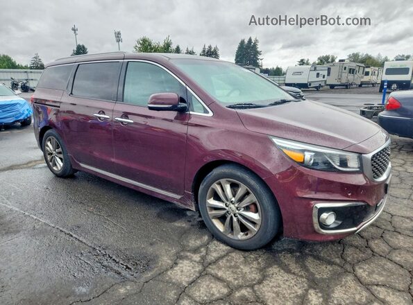 KNDME5C14G6117284 2016 KIA SEDONA Red Вид спереду