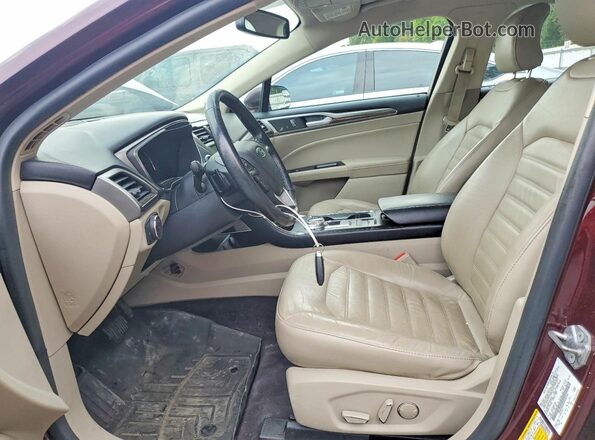 3FA6P0HD0HR332146 2017 FORD FUSION Maroon წინა პანელის ხედი