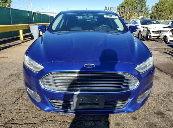 3FA6P0T96GR290633 2016 FORD FUSION Синий Вид сзади