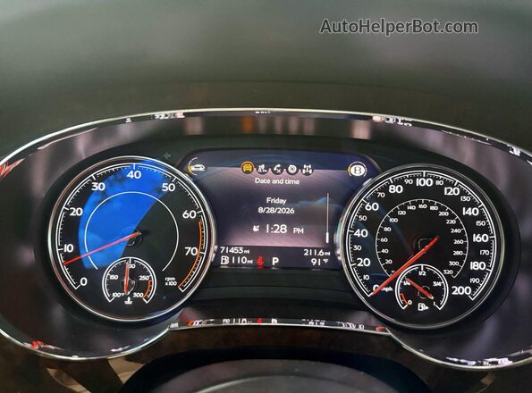 SJAAC2ZV8HC014584 2017 BENTLEY BENTAYGA Black Instrument cluster view