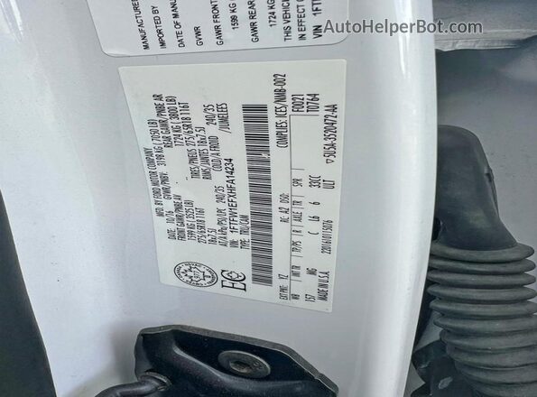 1FTFW1EFXHFA14234 2017 FORD F150 White Հետևի նստատեղերի տեսք