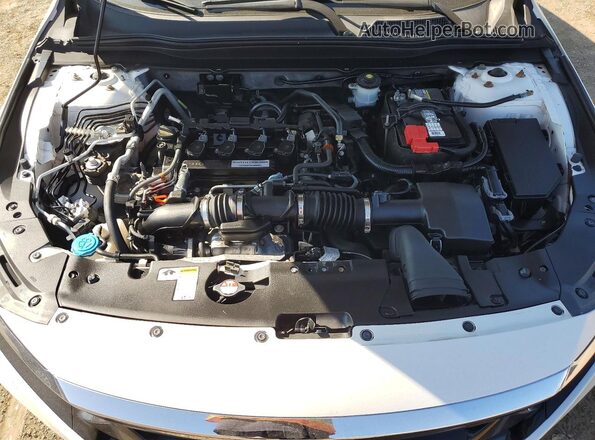 1HGCV1F98JA163387 2018 HONDA ACCORD Белый Вид подкапотного пространства