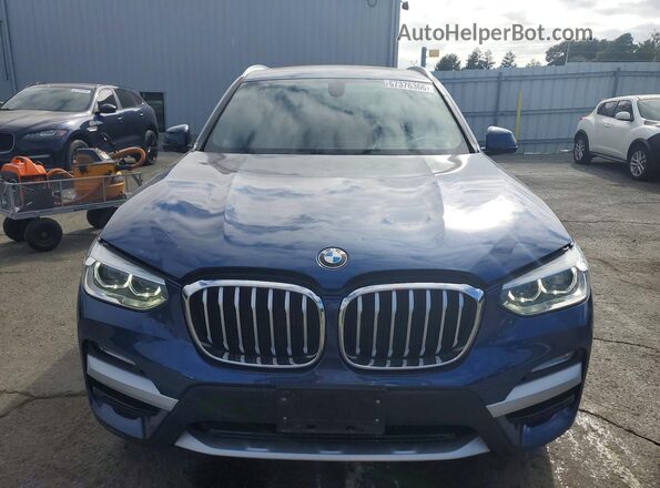5UXTR9C51JLD72091 2018 BMW X3 Blue უკანა ხედი