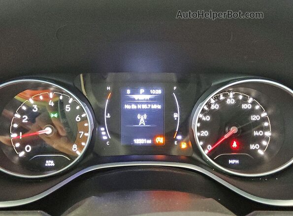 3C4NJCBB6KT802576 2019 JEEP COMPASS White Вид щитка приладів
