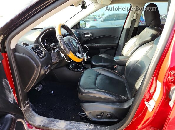 3C4NJCCB3KT637892 2019 JEEP COMPASS Red Вид салону спереду
