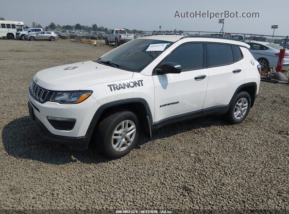 3C4NJDAB8JT126699 2018 JEEP COMPASS White წინა მარცხენა ხედი სამი მეოთხედიდან