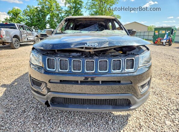 3C4NJDAB9JT182831 2018 JEEP COMPASS Черный Вид спереди