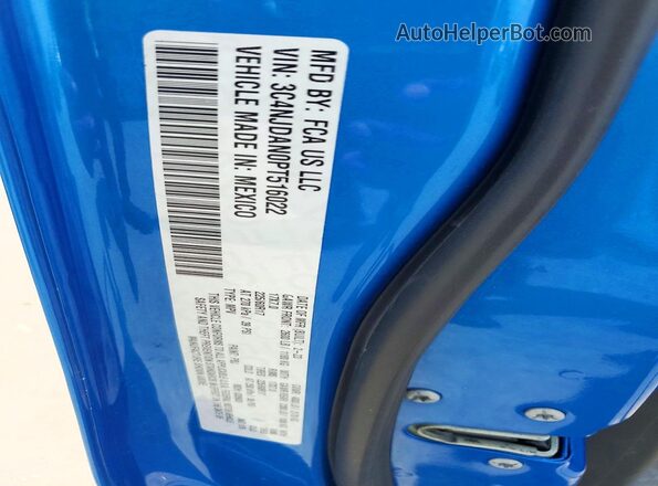 3C4NJDAN0PT516022 2023 JEEP COMPASS Blue Vista de la etiqueta del VIN