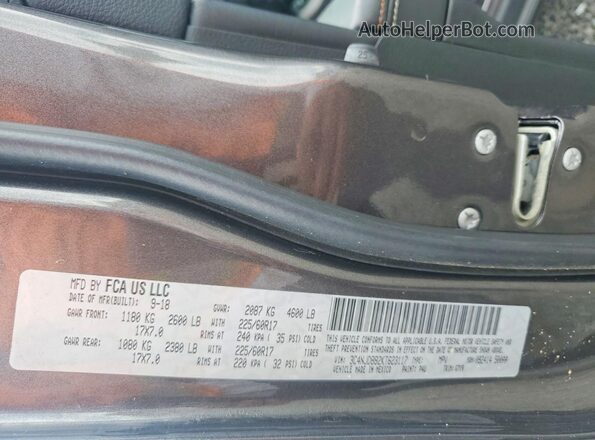 3C4NJDBB2KT623117 2019 JEEP COMPASS Gray Вид наклейки з VIN-кодом