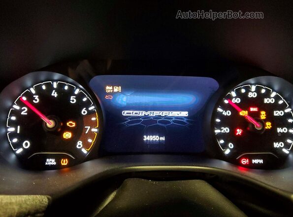 3C4NJDBN9RT110161 2024 JEEP COMPASS White Widok zestawu wskaźników