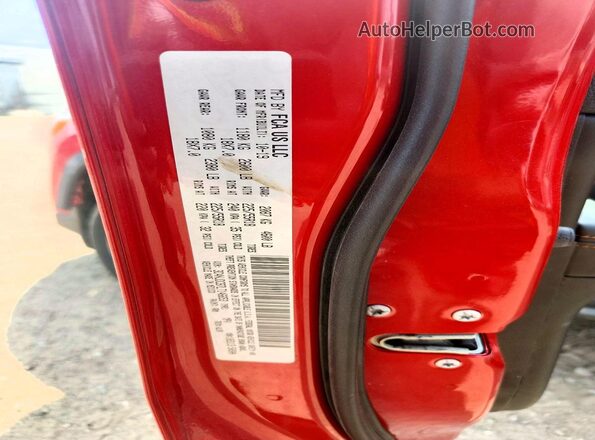 3C4NJDCB7LT146653 2020 JEEP COMPASS Red VIN კოდის სტიკერის ხედი